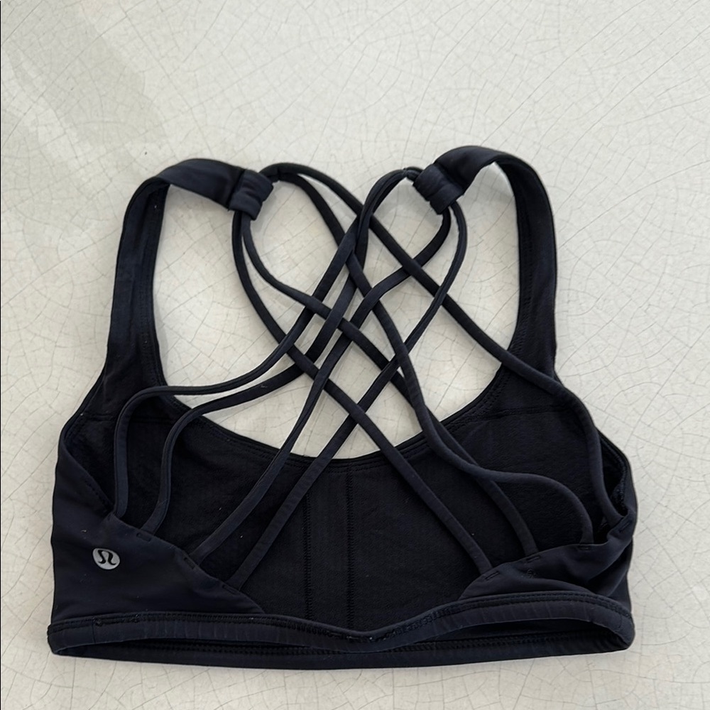 Lululemon Athletica Black Strappy Sports Bra